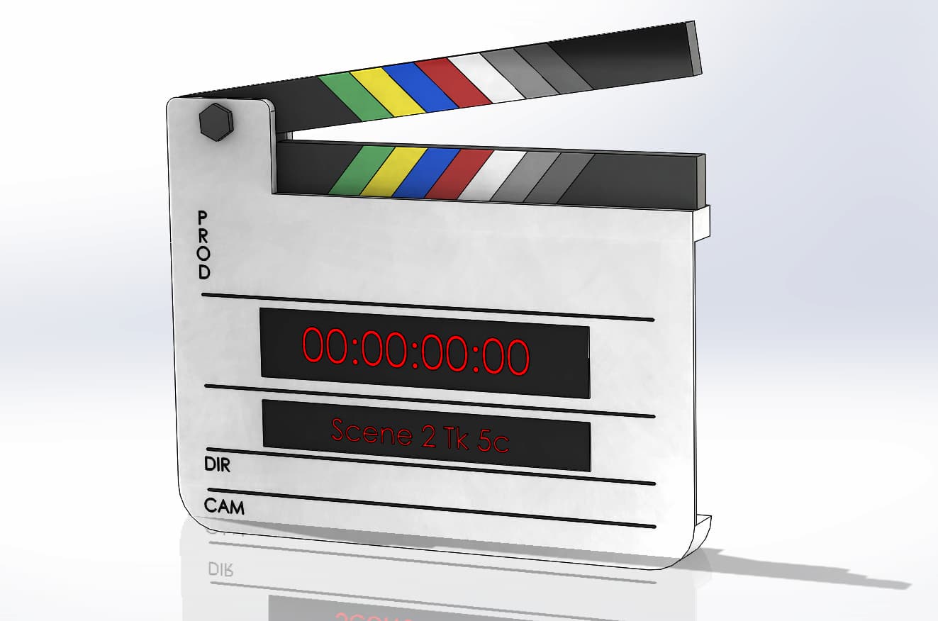 3D Film Slate / Clapperboard