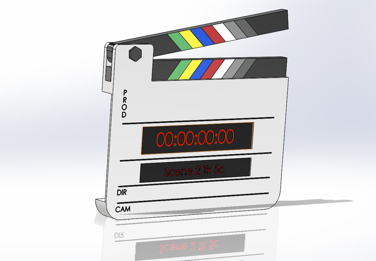 3D Film Slate / Clapperboard