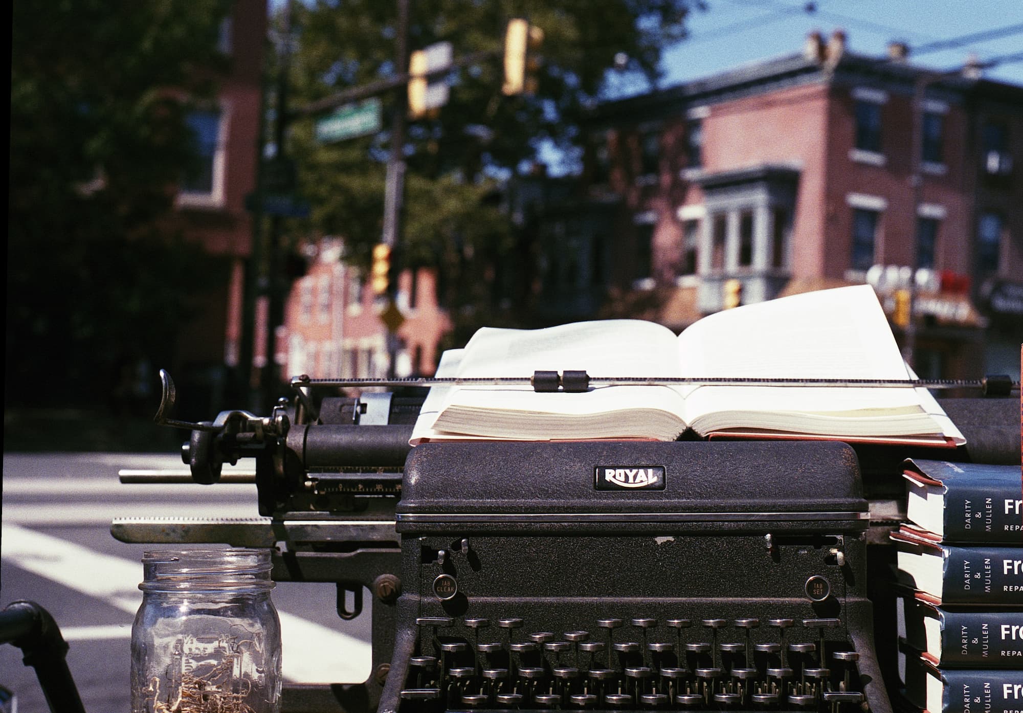 typewriter and books thomas verdi